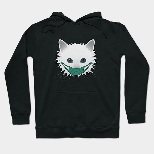 Cat With Mask Hoodie by remixer2020